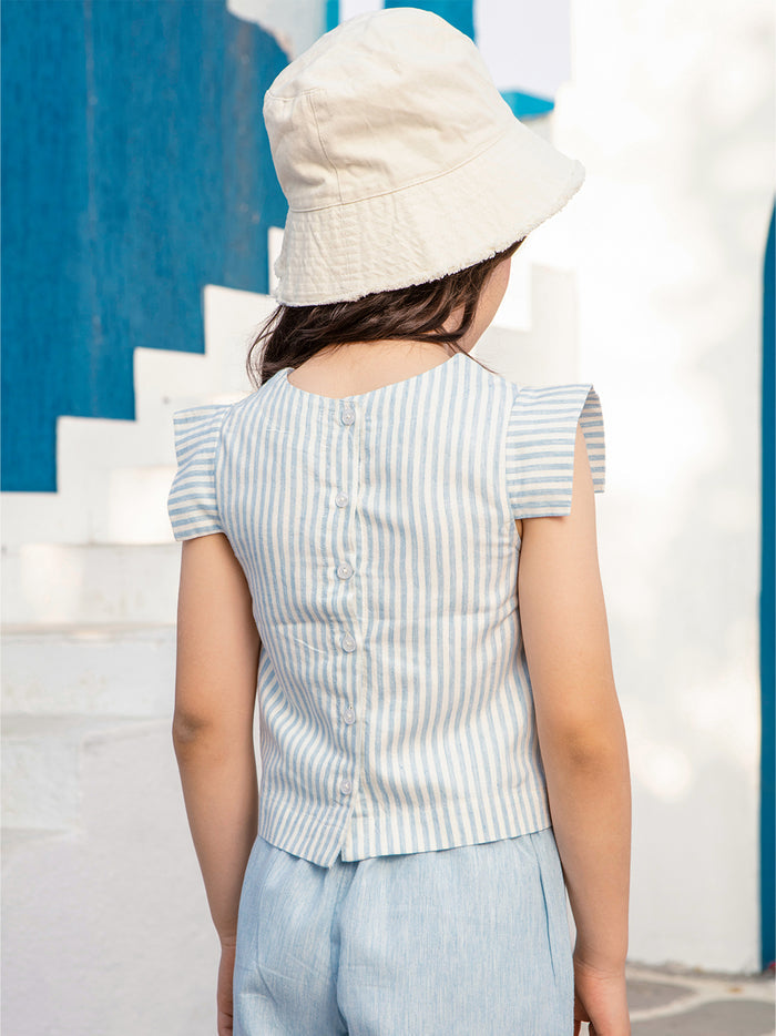 VITAMINS STRIPE MATCHING CROP TOP