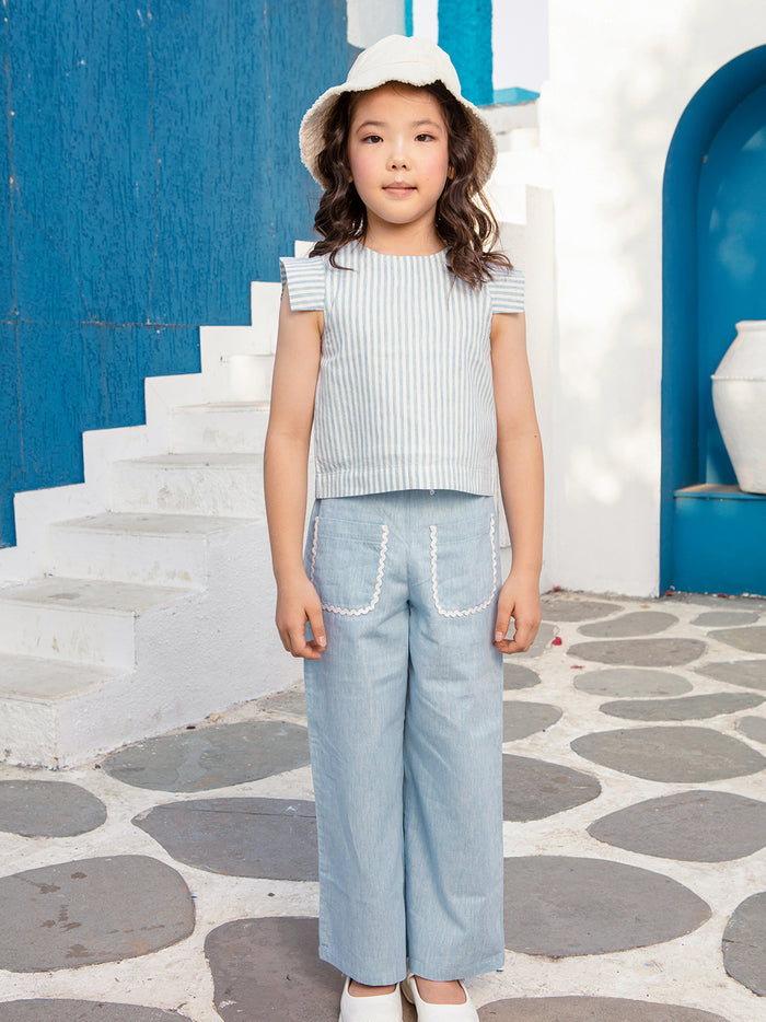 VITAMINS STRIPE MATCHING CROP TOP