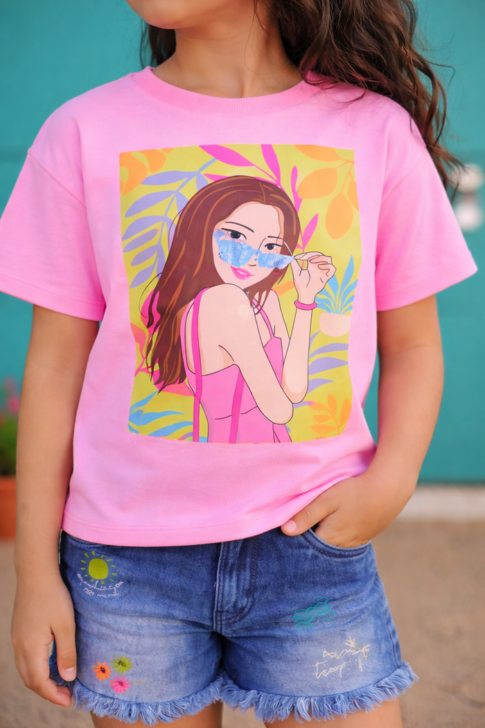 VITAMINS SUMMER LOVE DENIM SHORTS
