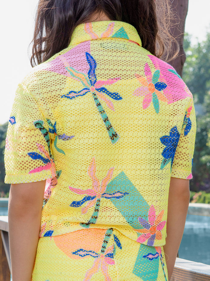 VITAMINS TEXTURED PRINTED MATCHING TOP