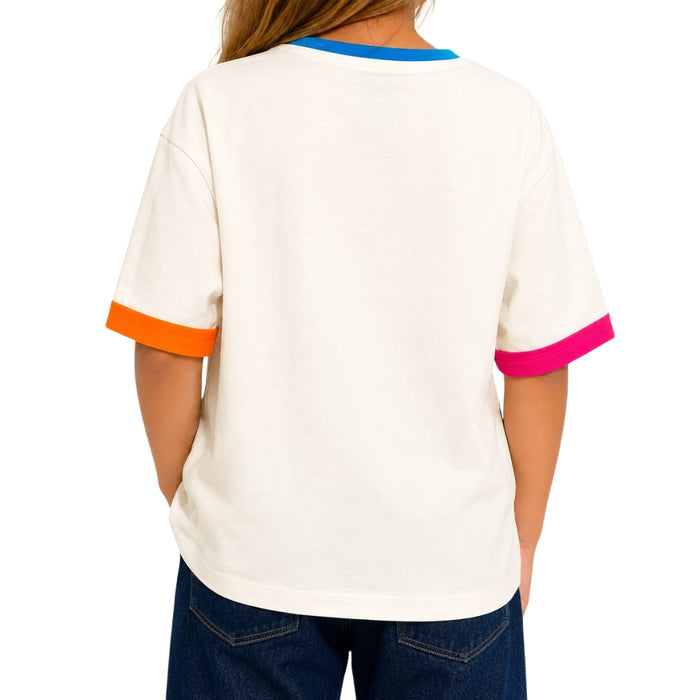 VITAMINS VIBE WITH COLOR PRINTED BOXY FIT T-SHIRT