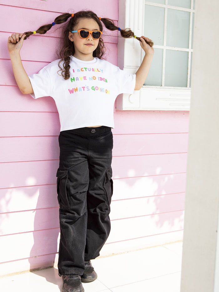VITAMINS WHITE/BLACK CARGO FIT JOGGER