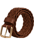Sanctuary Whiskey Braided Leather Pulse Belt – women's accessories - belts