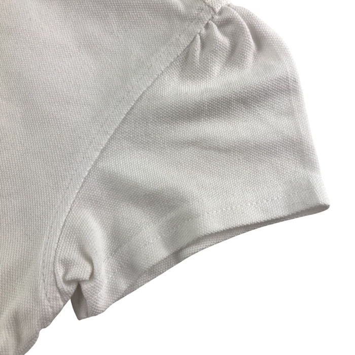 White girls scallop collar school polo shirt