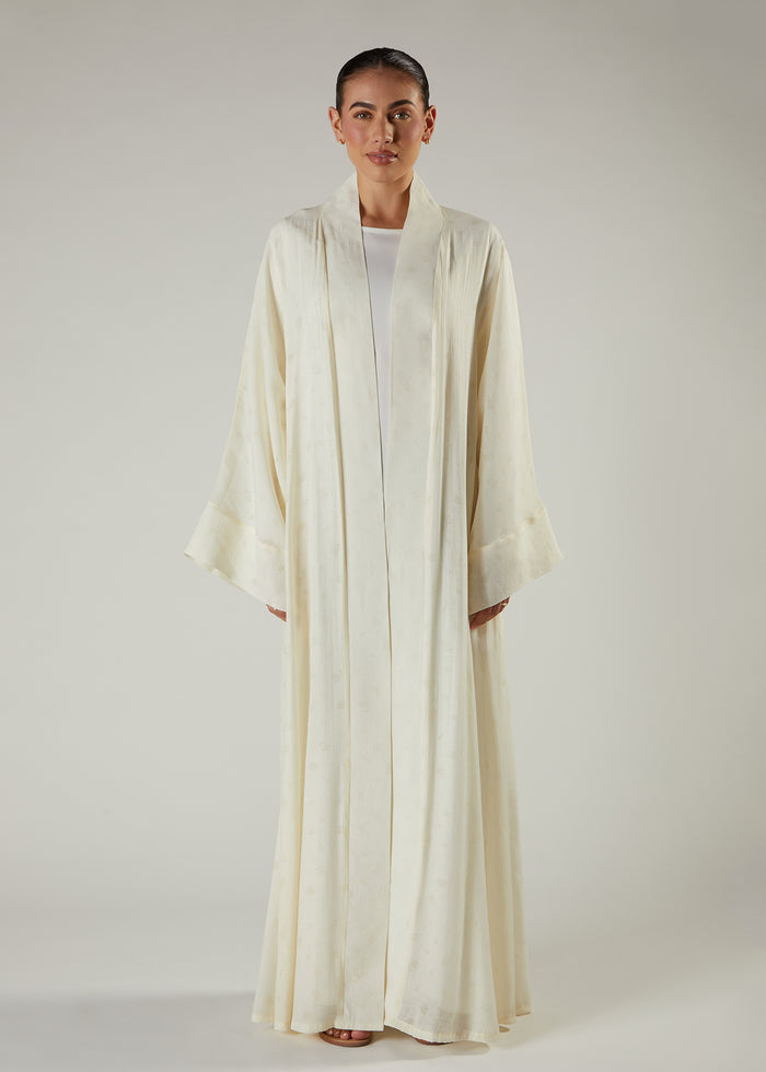 White Rose Open Abaya