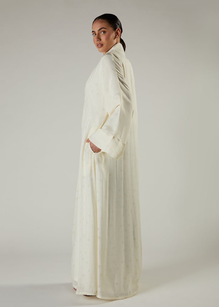White Rose Open Abaya