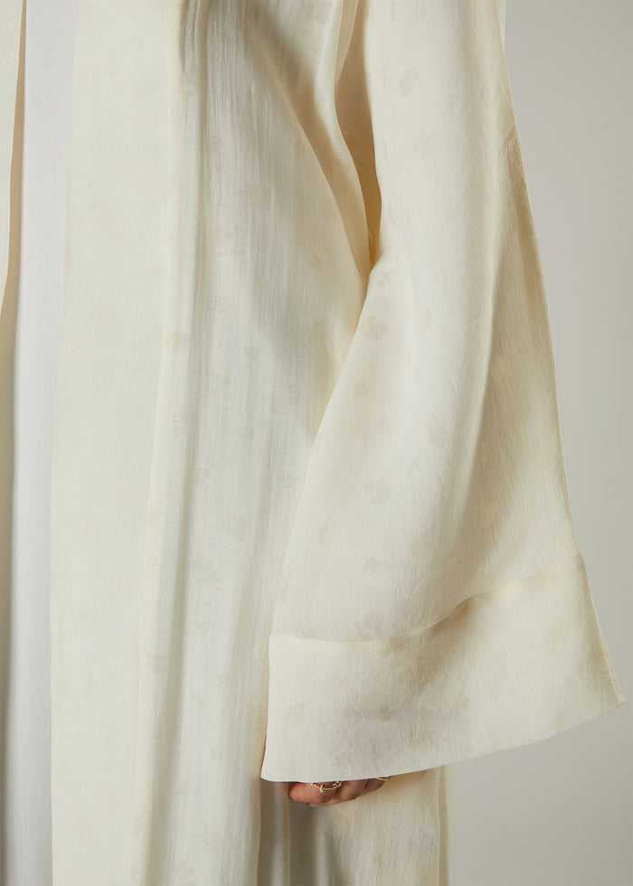 White Rose Open Abaya