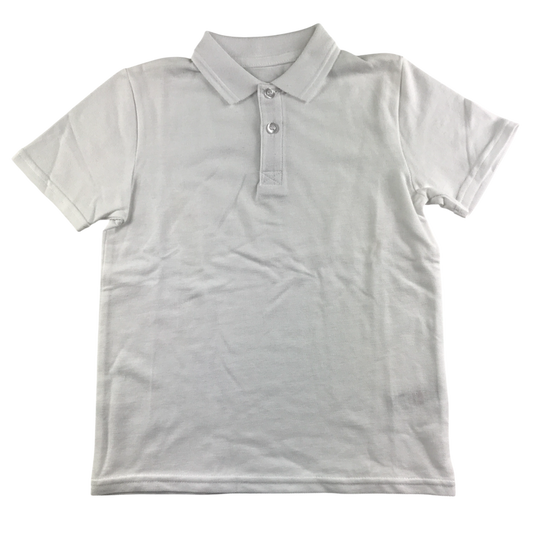 White unisex school polo shirt