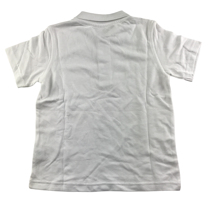 White unisex school polo shirt