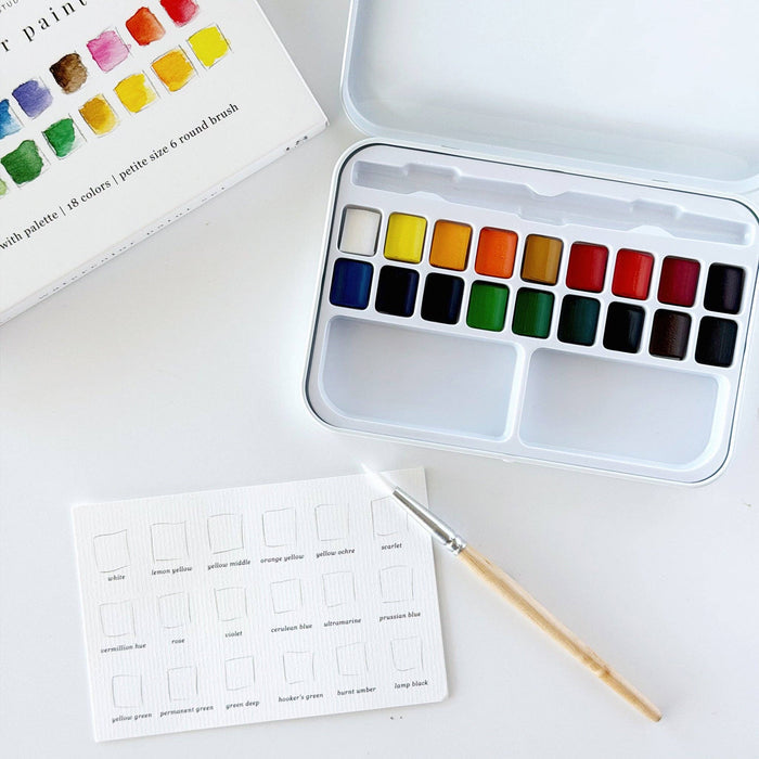 White Watercolor Paint Set