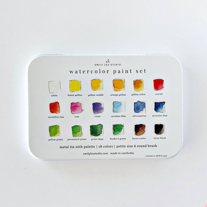 White Watercolor Paint Set