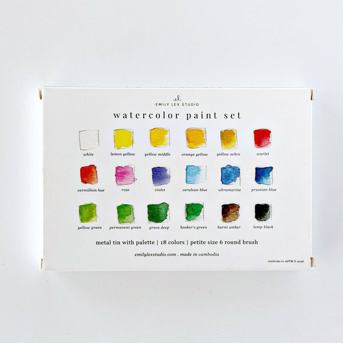 White Watercolor Paint Set