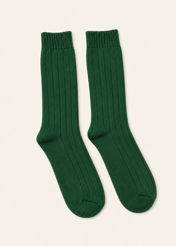 Wild Donegal Cashmere Blend Socks | Forest Green