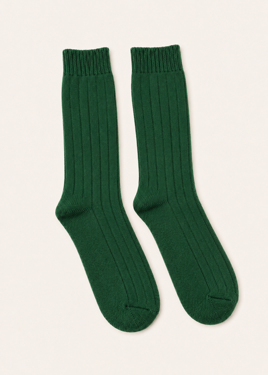 Wild Donegal Cashmere Blend Socks | Forest Green