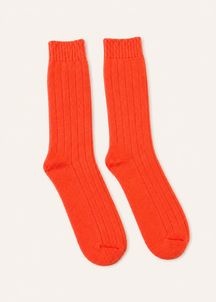 Wild Donegal Cashmere Blend Socks | Orange
