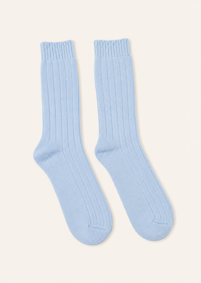 Wild Donegal Cashmere Blend Socks | Sky Blue