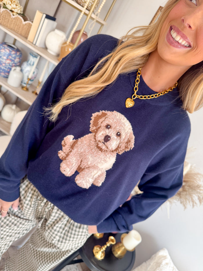 Le Lis Willow Goldendoodle Sweater – women's sweater
