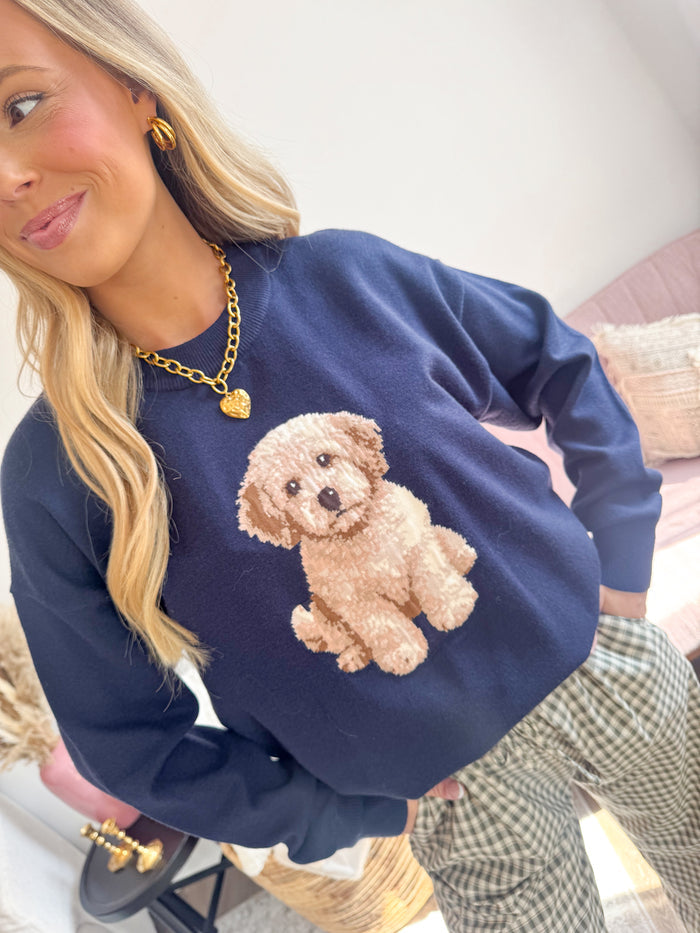 Le Lis Willow Goldendoodle Sweater – women's sweater