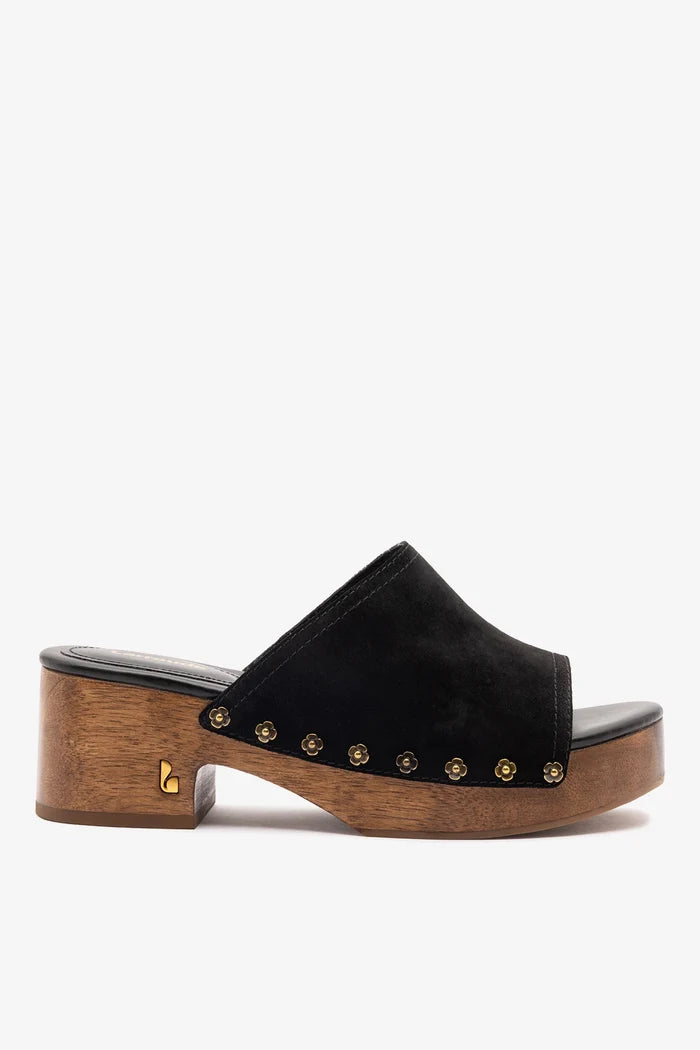 Willow Mule Black Suede Mule Larroudé