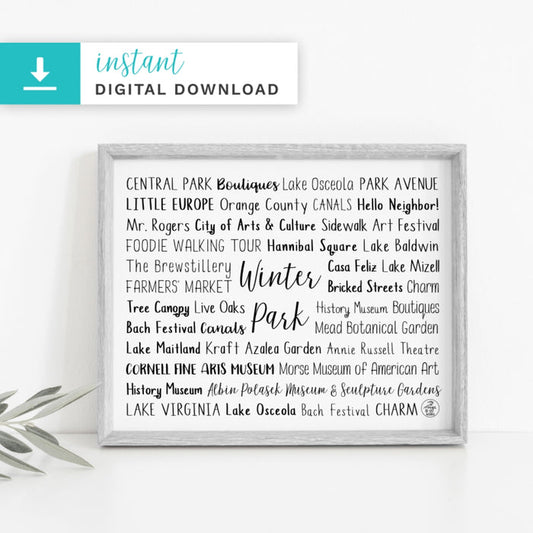 Winter Park, FL Digital Download