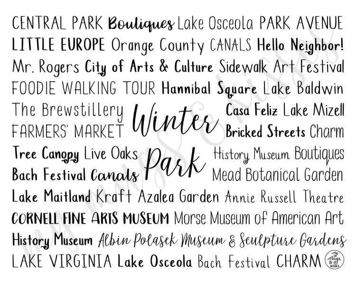 Winter Park, FL Digital Download