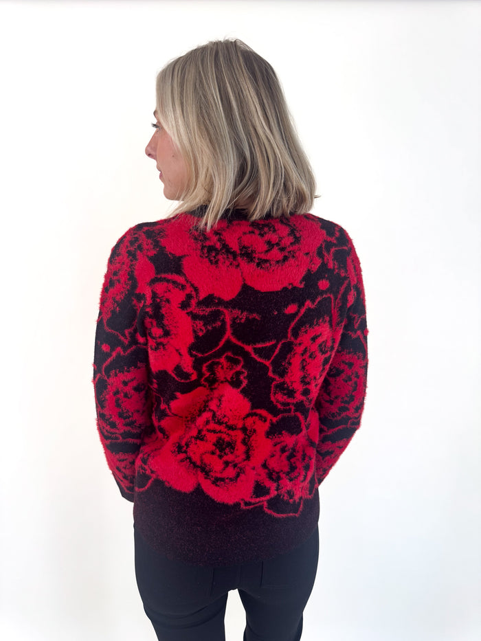 Winter Romance Floral Sweater