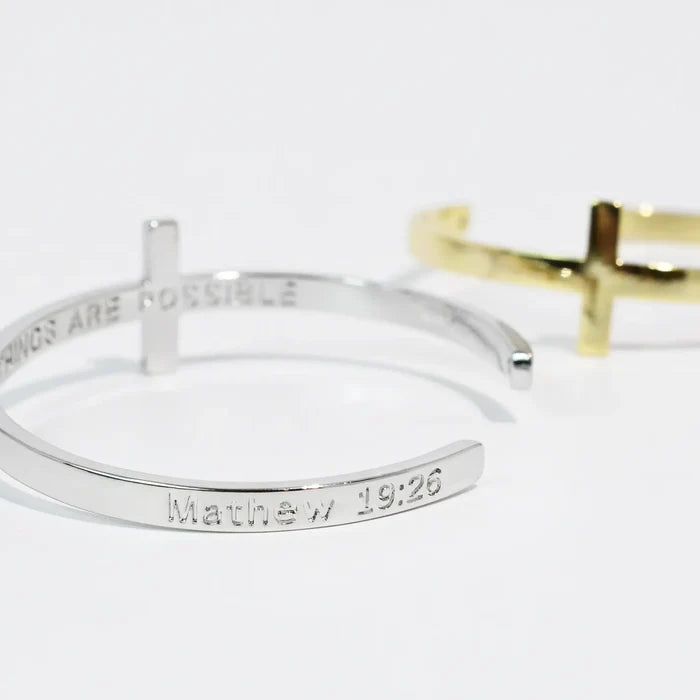 With God All Things Are Possible Bangle