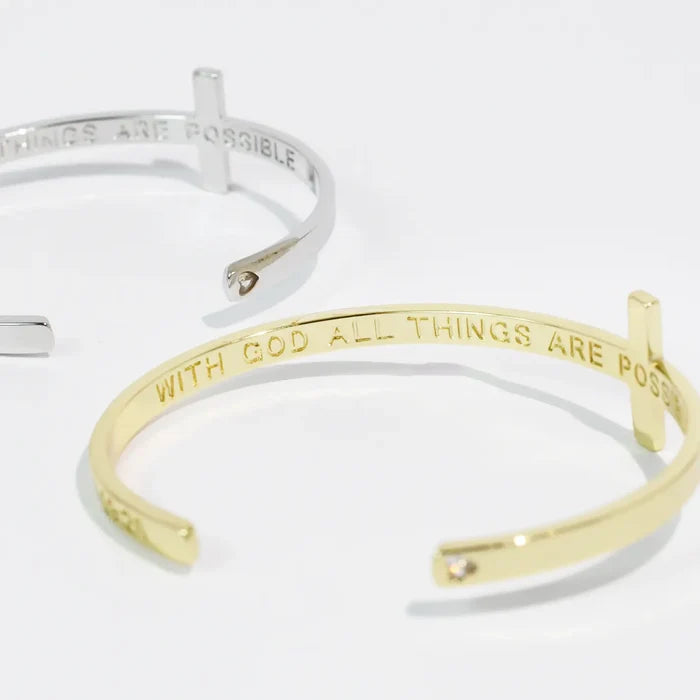 With God All Things Are Possible Bangle