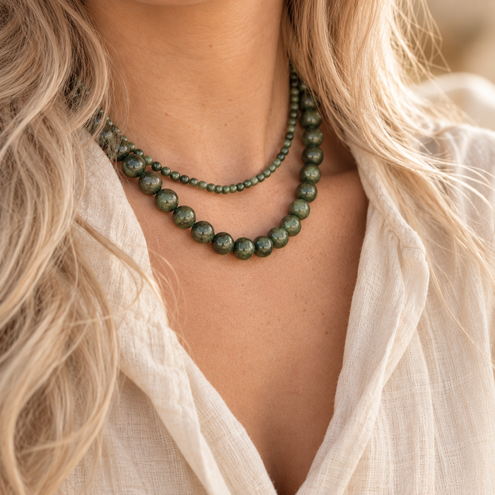 Wolff Jewelry - Jalle Pearl halskæde - Army
