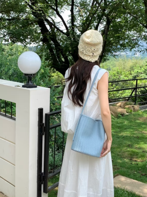 Woven Walker Microfiber Leather Bag