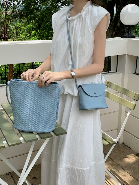Woven Walker Microfiber Leather Bag