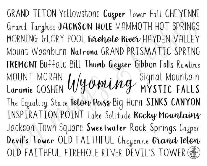 Wyoming Digital Download