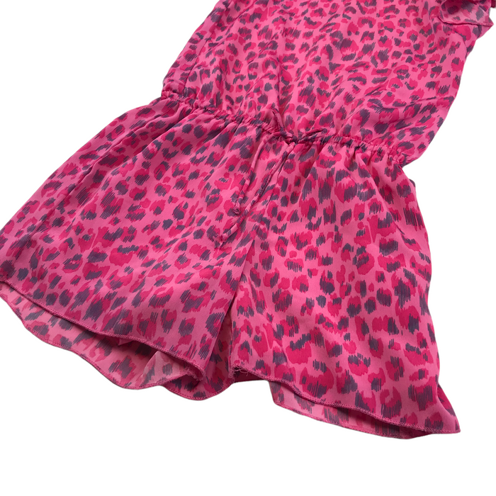 YD 7-8 years pink animal pattern playsuit