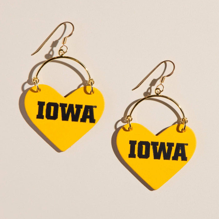 Yellow Iowa Lover Earring