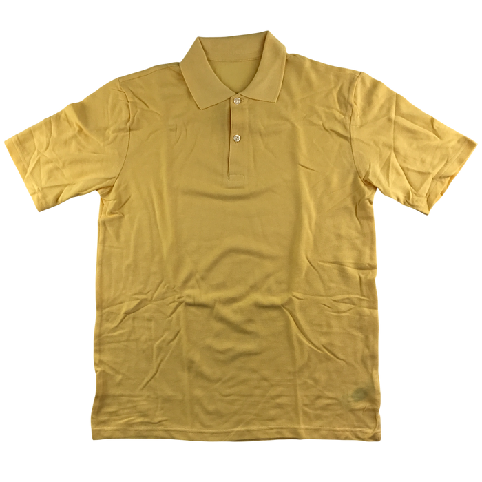 Yellow unisex school polo shirt