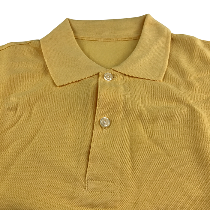Yellow unisex school polo shirt