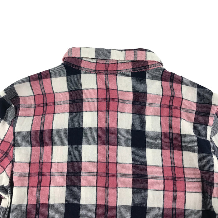 Young Dimensions 10 years navy pink checked buttoned cotton shirt