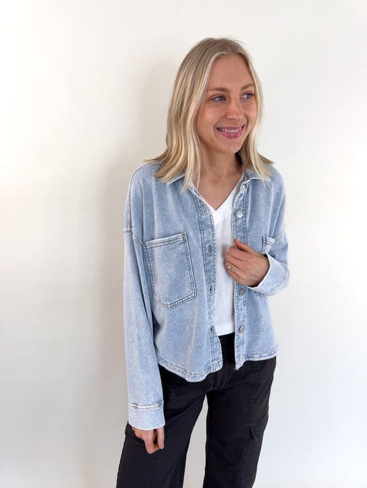 [Z SUPPLY] All Day Cropped Knit Jacket