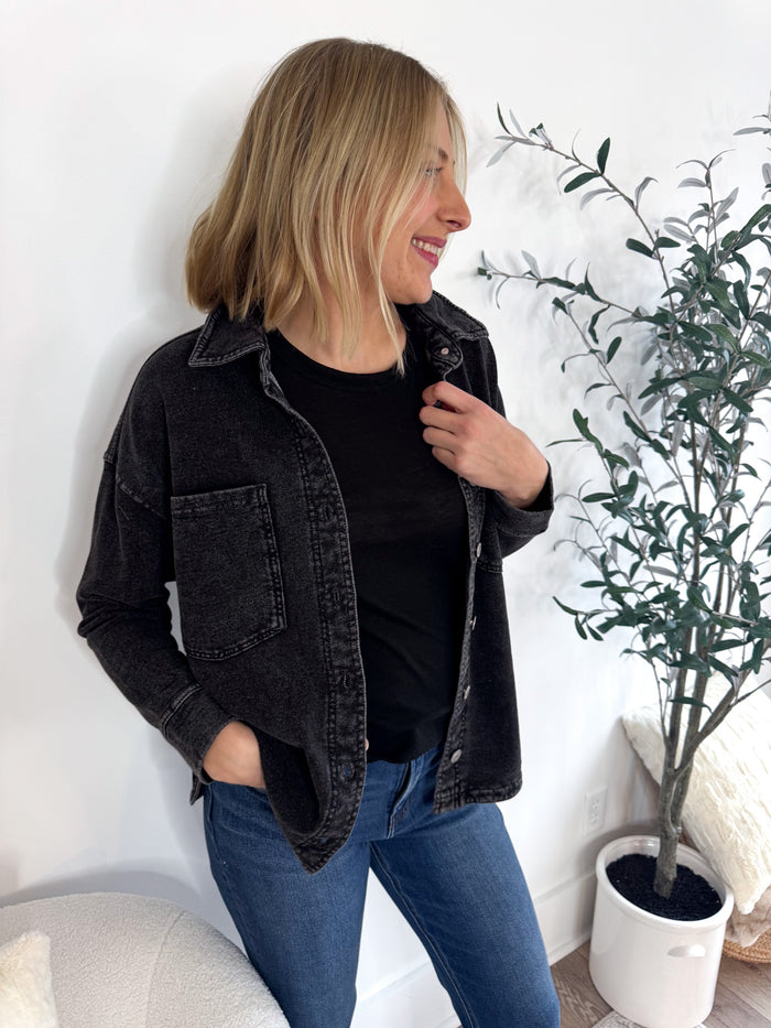 [Z Supply] All Day Knit Denim Jacket