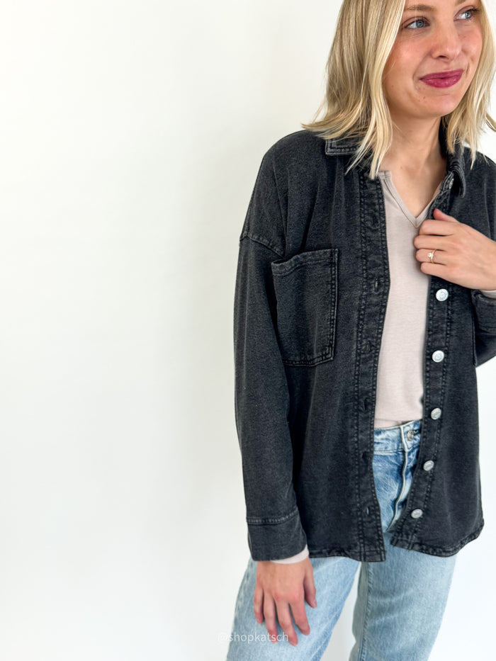 [Z Supply] All Day Knit Denim Jacket