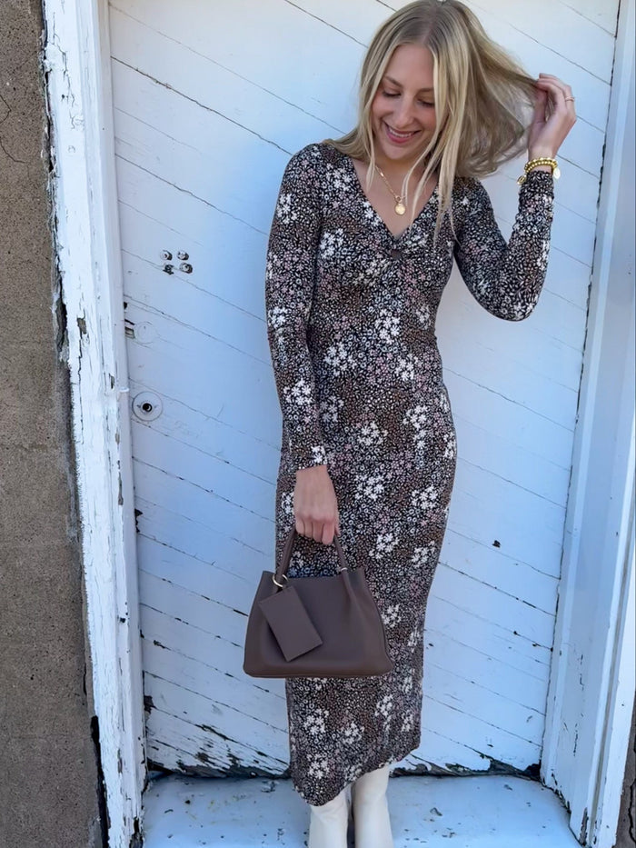 [Z SUPPLY] Exhale Sable Floral Midi Dress