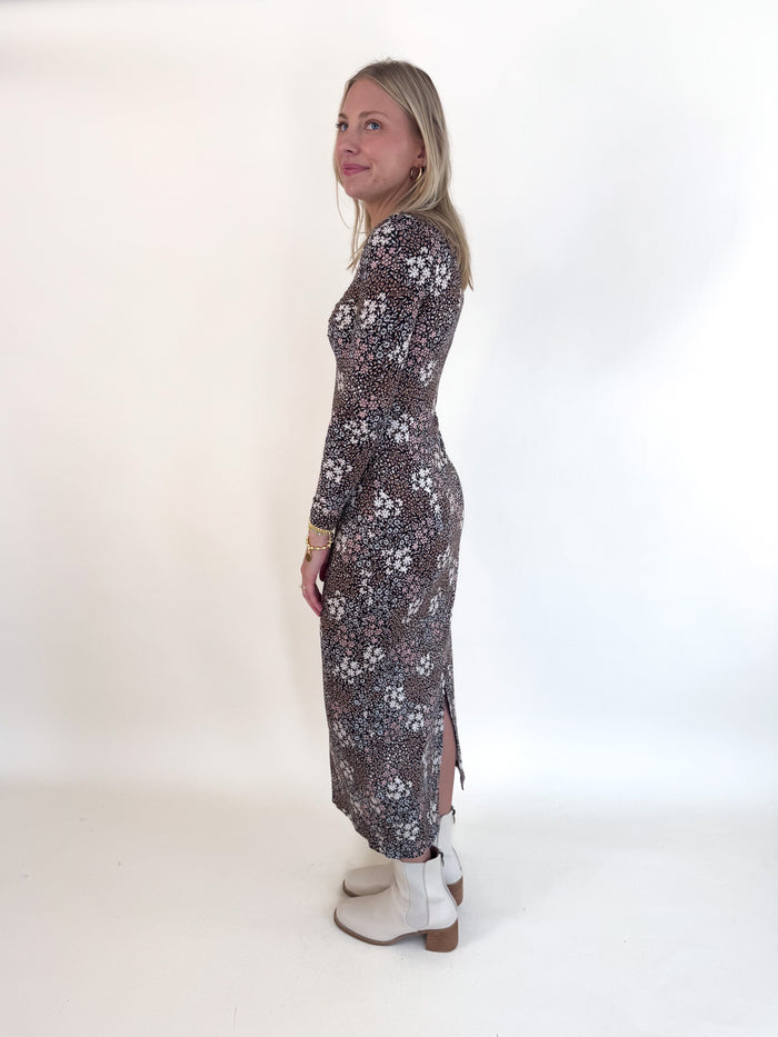 [Z SUPPLY] Exhale Sable Floral Midi Dress