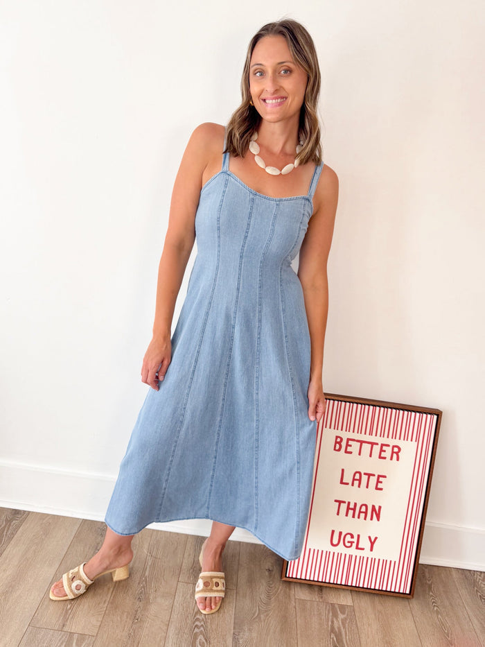 [Z SUPPLY] Leonora Indigo Midi Dress – women's dress