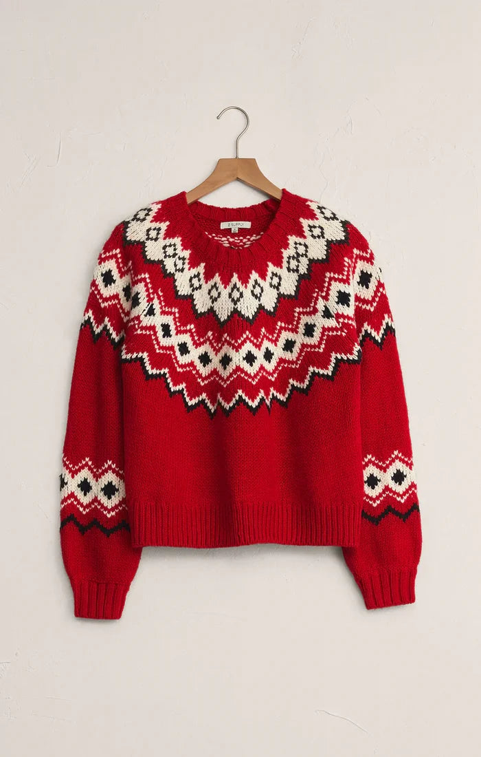 [Z SUPPLY] Red Adornment Holiday Sweater