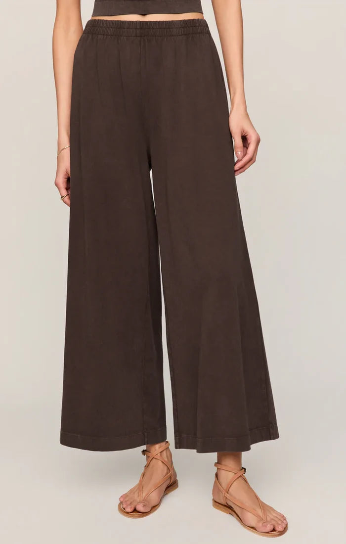 [Z SUPPLY] Scout Jersey Crop Flare Pant-Chocolate – women's bottoms