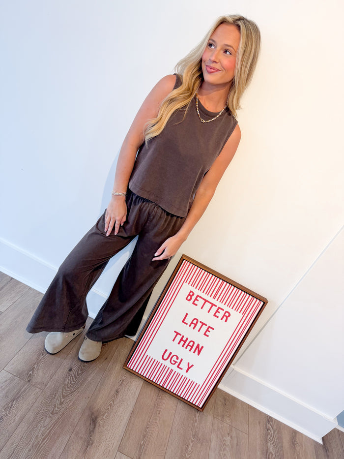 [Z SUPPLY] Scout Jersey Crop Flare Pant-Chocolate – women's bottoms