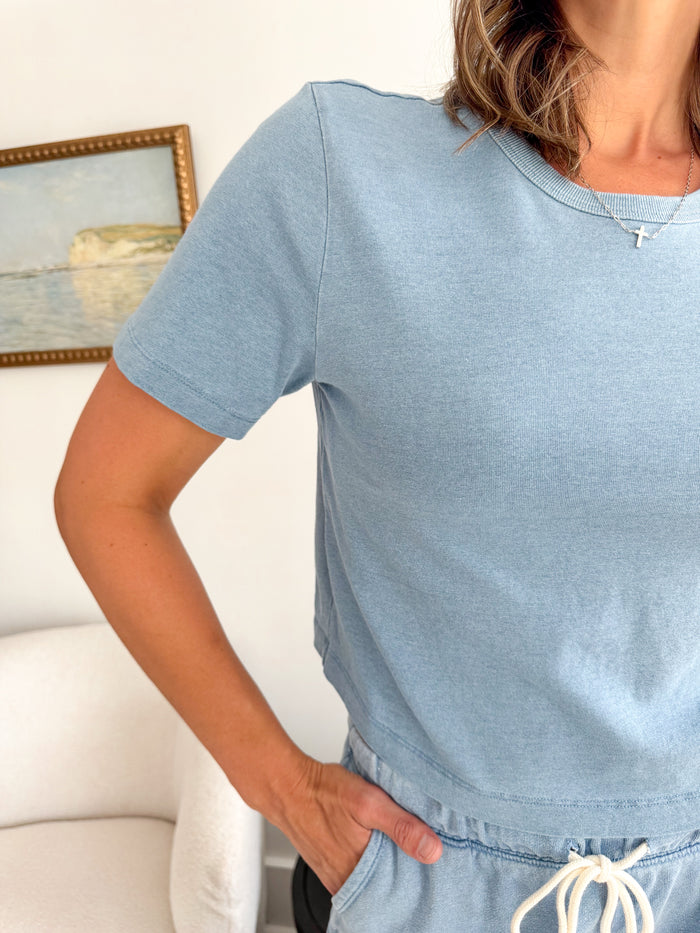 [Z SUPPLY] Stellan Jersey Denim Tee – women's short sleeve tee