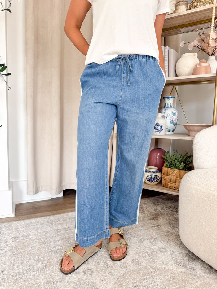 [Z SUPPLY] The Sidelines Denim Track Pant – women's denim
