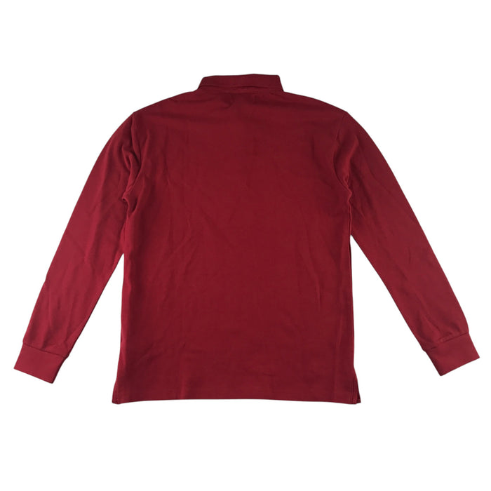 Zara 11-12 years red polo shirt long sleeve button up collar cotton