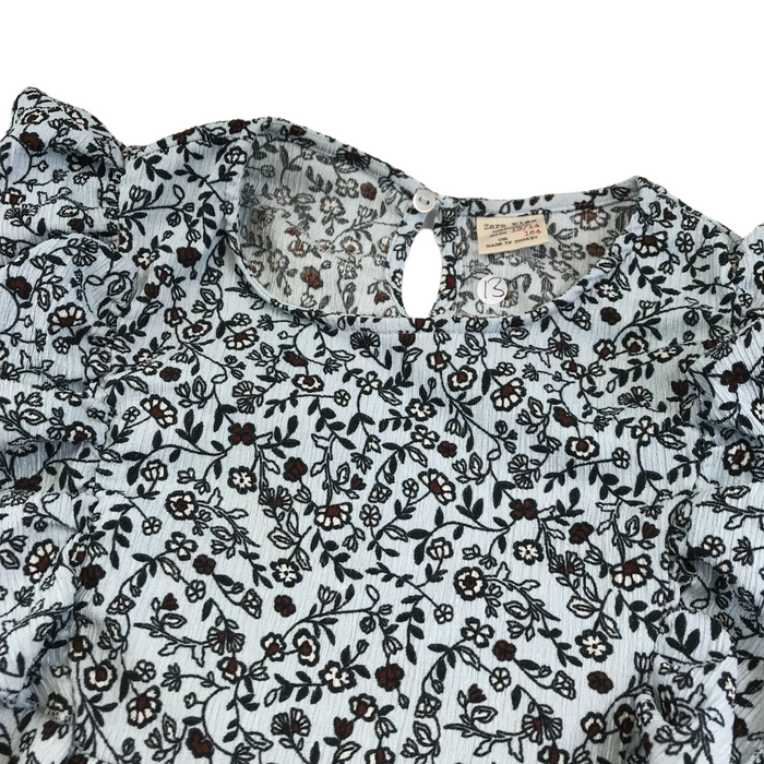 Zara 13-14 years blue floral blouse top